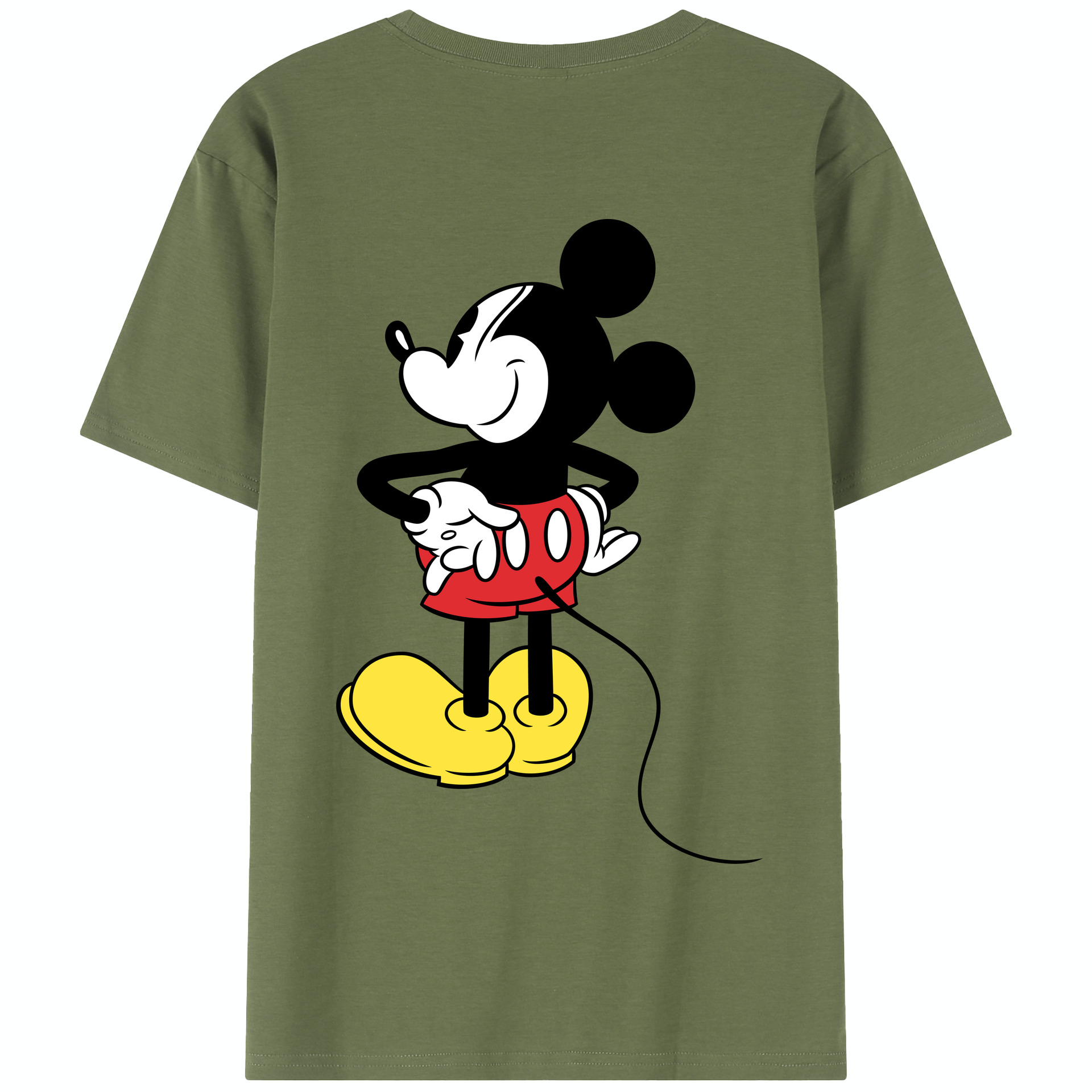（画像用） ミッキーマウス Mickey Mouse 綿100％半袖Tシャツ（背面プリント）